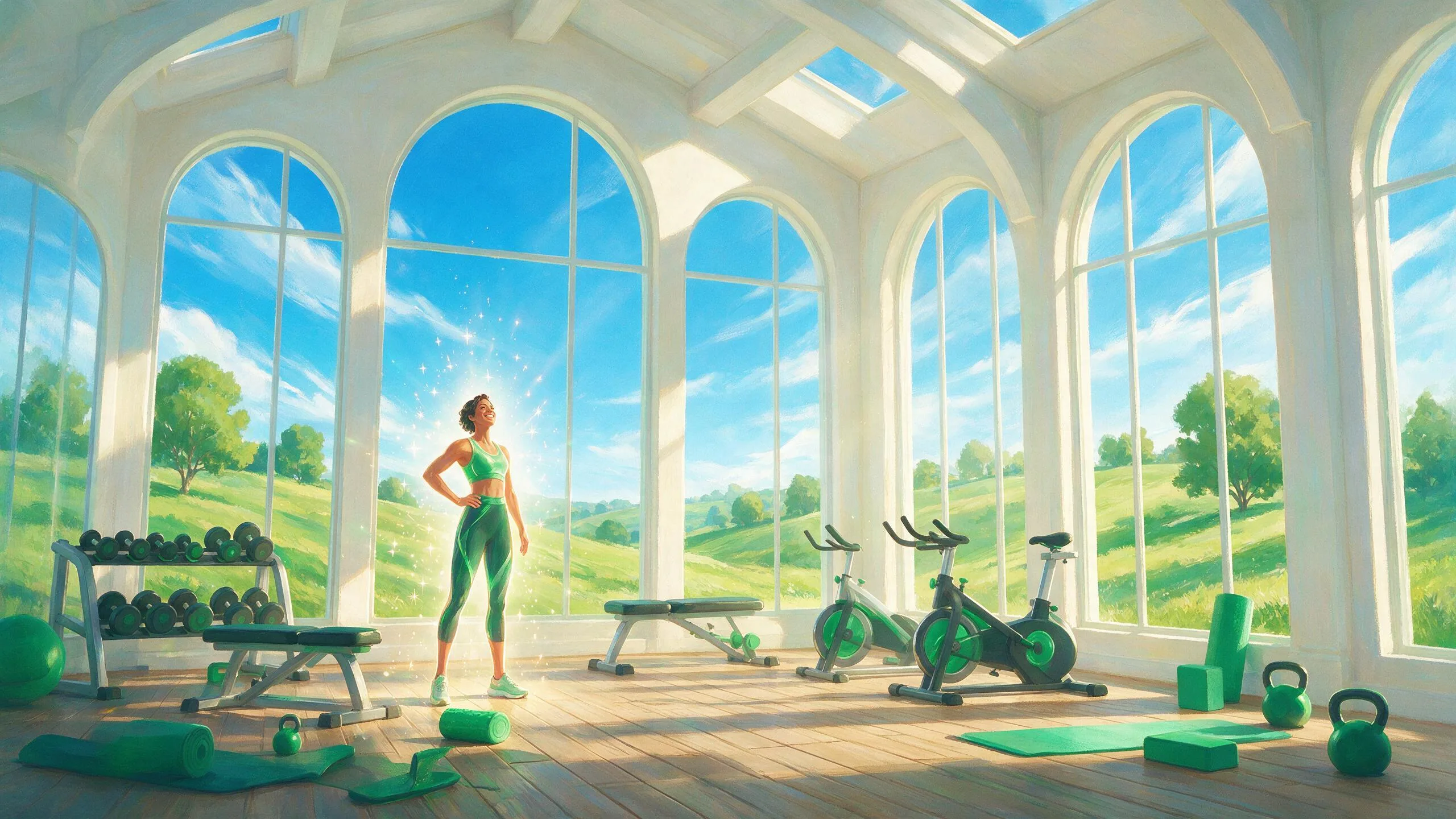 Future Body Studio backdrop art