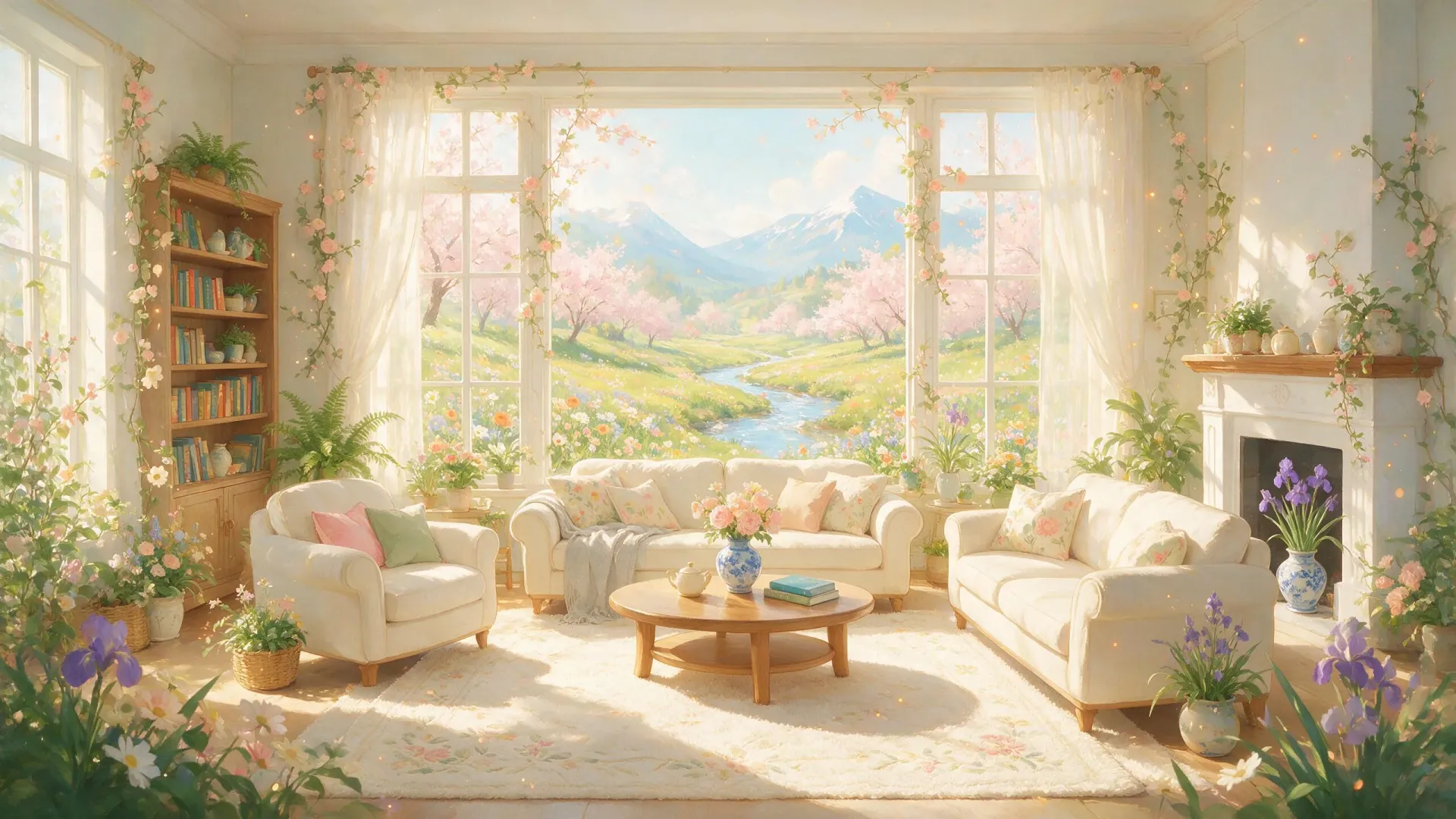 Interior Restage backdrop art