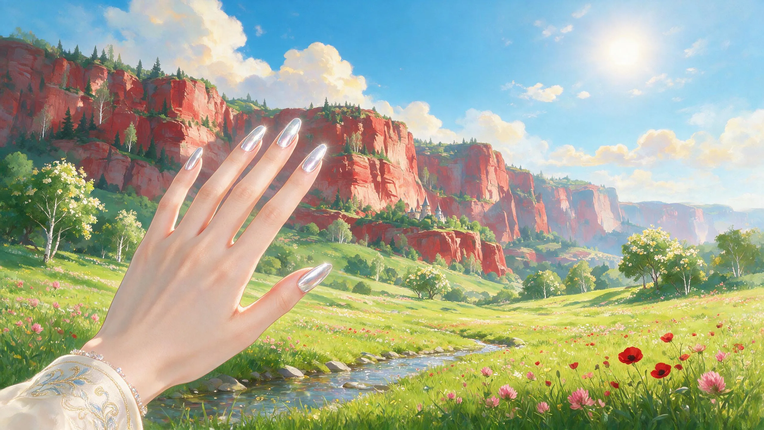 Nail Studio backdrop art